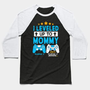 I Leveled Up To Mommy 2024 Gaming Soon To Be Mom 2024 Baseball T-Shirt